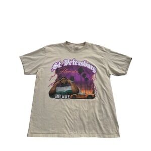 Rod‎ Wave St. Petersburg Florida Graphic T-Shirt Mens XL Tan Rap Hip Hop Tee